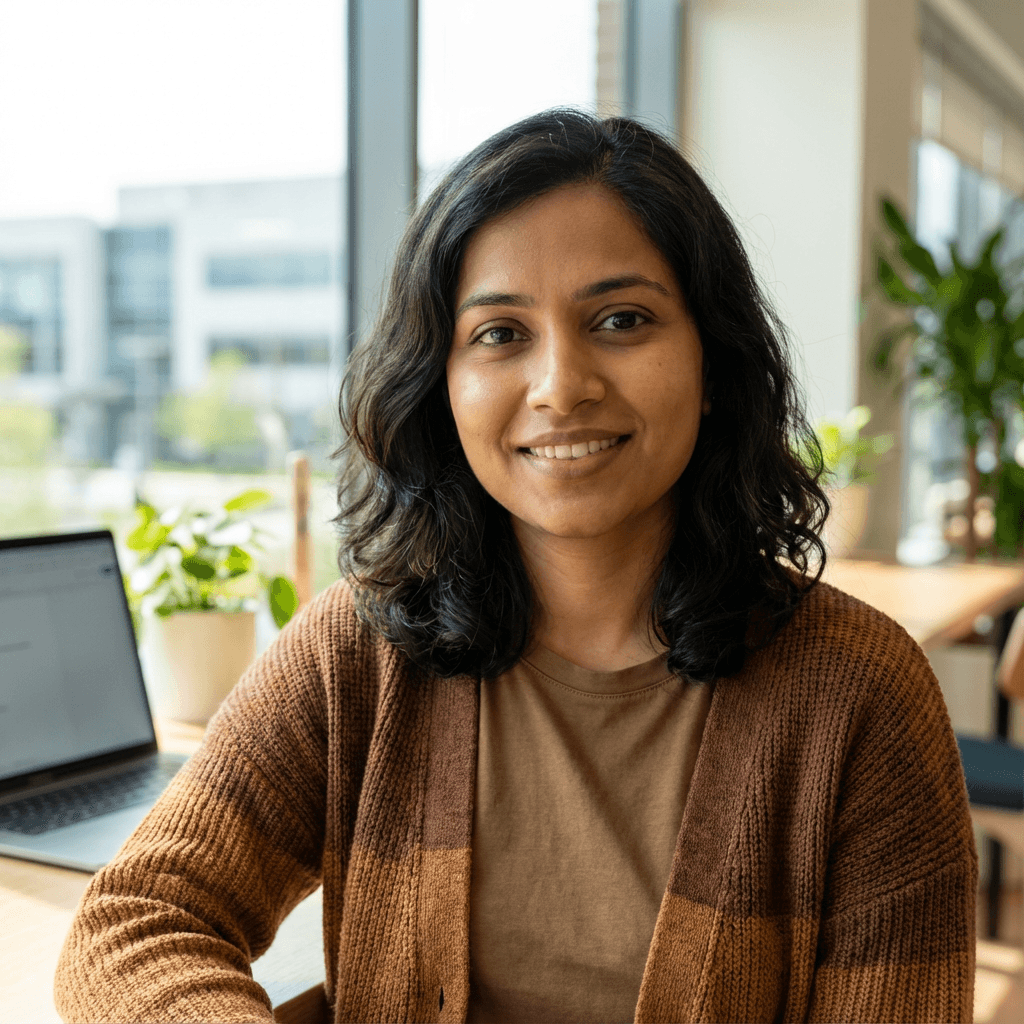 Priya Patel in a restaurant in Toronto