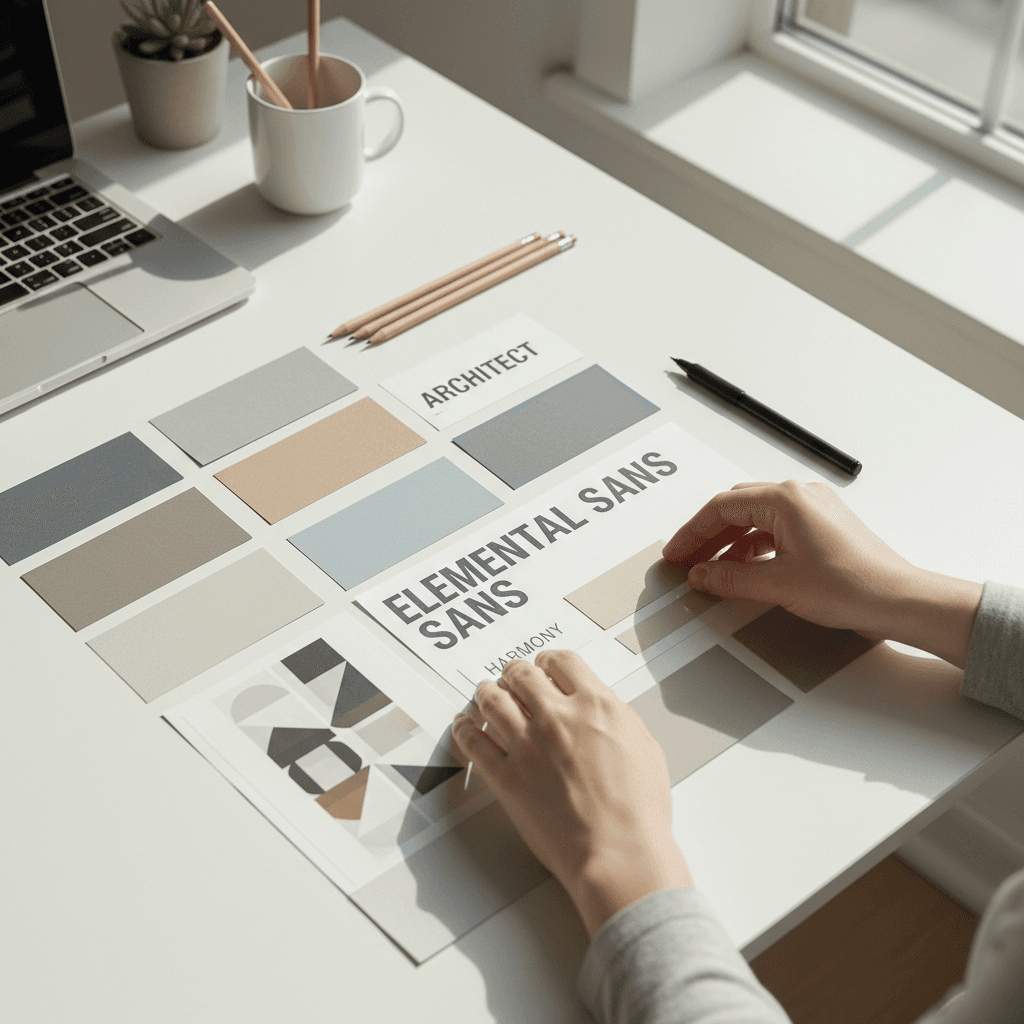Brand style guide with color palette